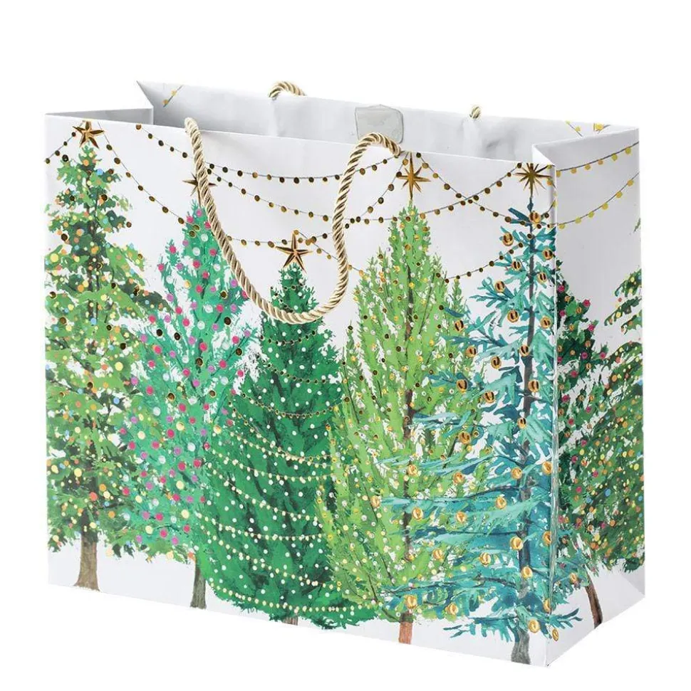 Christmas Trees with Lights Large Gift Bag - 1 Each