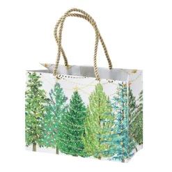Christmas Trees with Lights Small Gift Bag - 1 Each