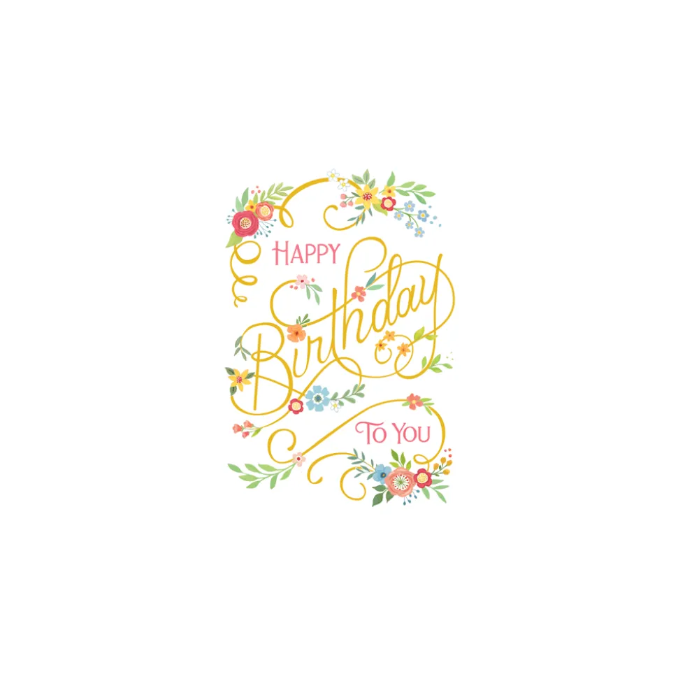 Classic Birthday - Set Of Six Greeting Cards And Envelopes