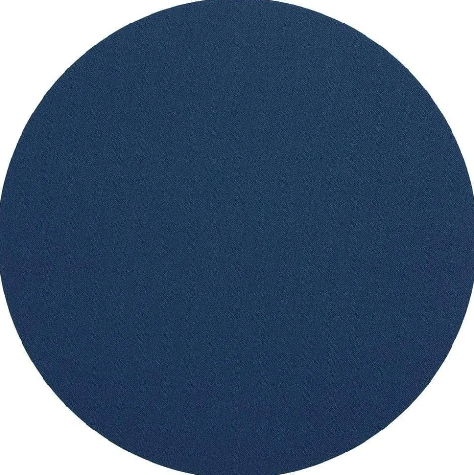 Classic Canvas Round Felt-Backed Placemat in Navy - 4 Each