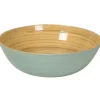Classic Lacquered Bamboo Bowl in Ice Blue - 1 Each