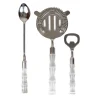 Clear Bamboo Handle Bar Tools Set