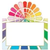 Color Wheel Die-Cut Place Cards - 8 Per Package