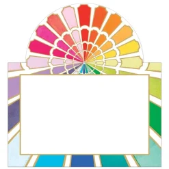 Color Wheel Die-Cut Place Cards - 8 Per Package
