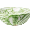Compagnia Bowl in Green and White Leaf - Large
