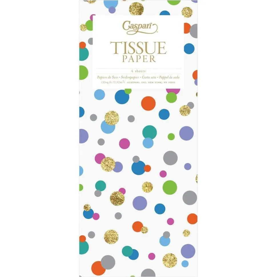 Confetti Brights Tissue Paper - 4 Sheets Included