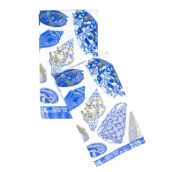 Coquillage Blue Guest Towel Napkins - 15 Per Package