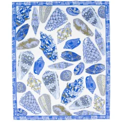 Coquillage Blue Guest Towel Napkins - 15 Per Package