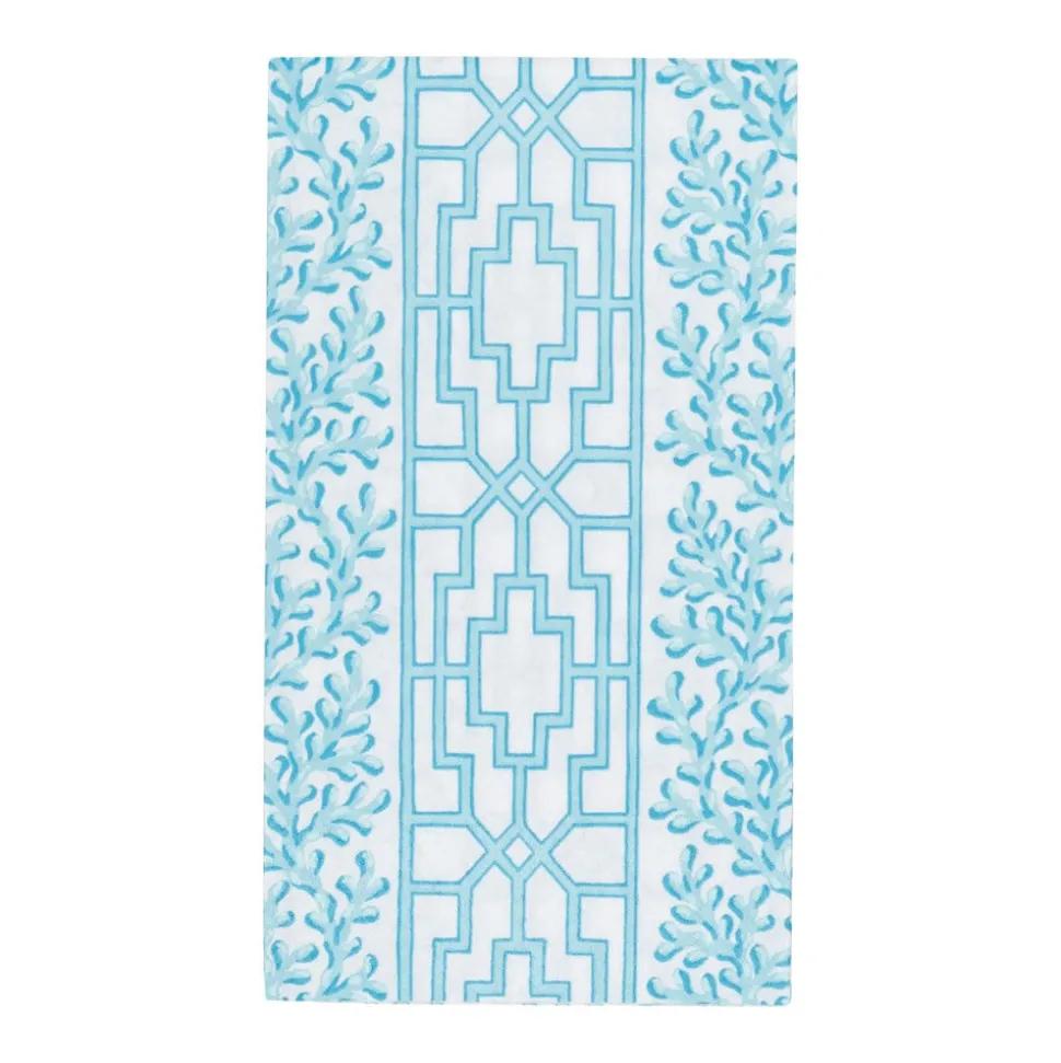 Coral And Trellis Robin's Egg Guest Towel Napkins - 15 Per Package