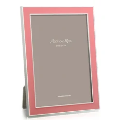 Coral Enamel 5" x 7" Picture Frame with Silver Trim - 1 Each