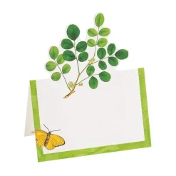 Coromandel Garden Ivory Place Cards Die Cut Package 8 In