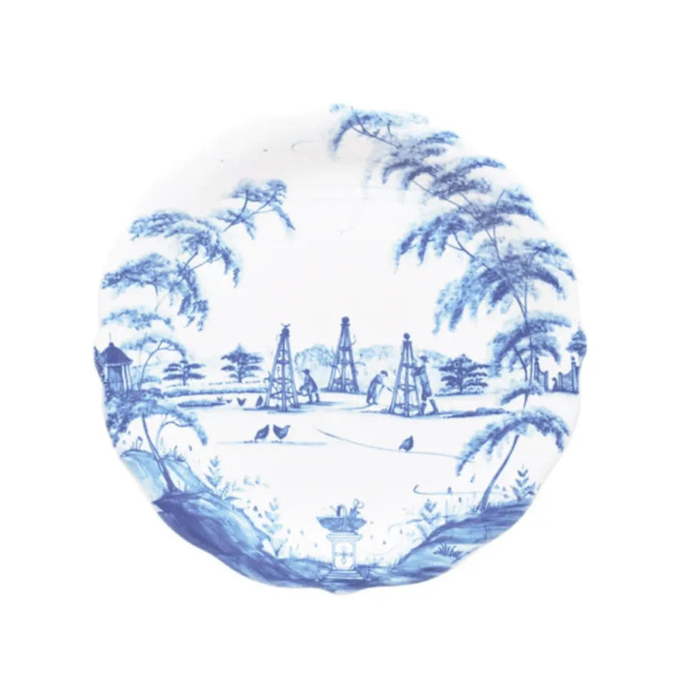 Country Estate Party Plates Set of 4 - Delft Blue