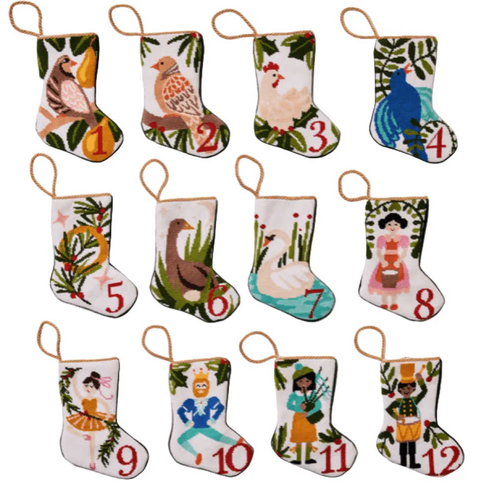12 Days - 4 Calling Birds Bauble Stocking
