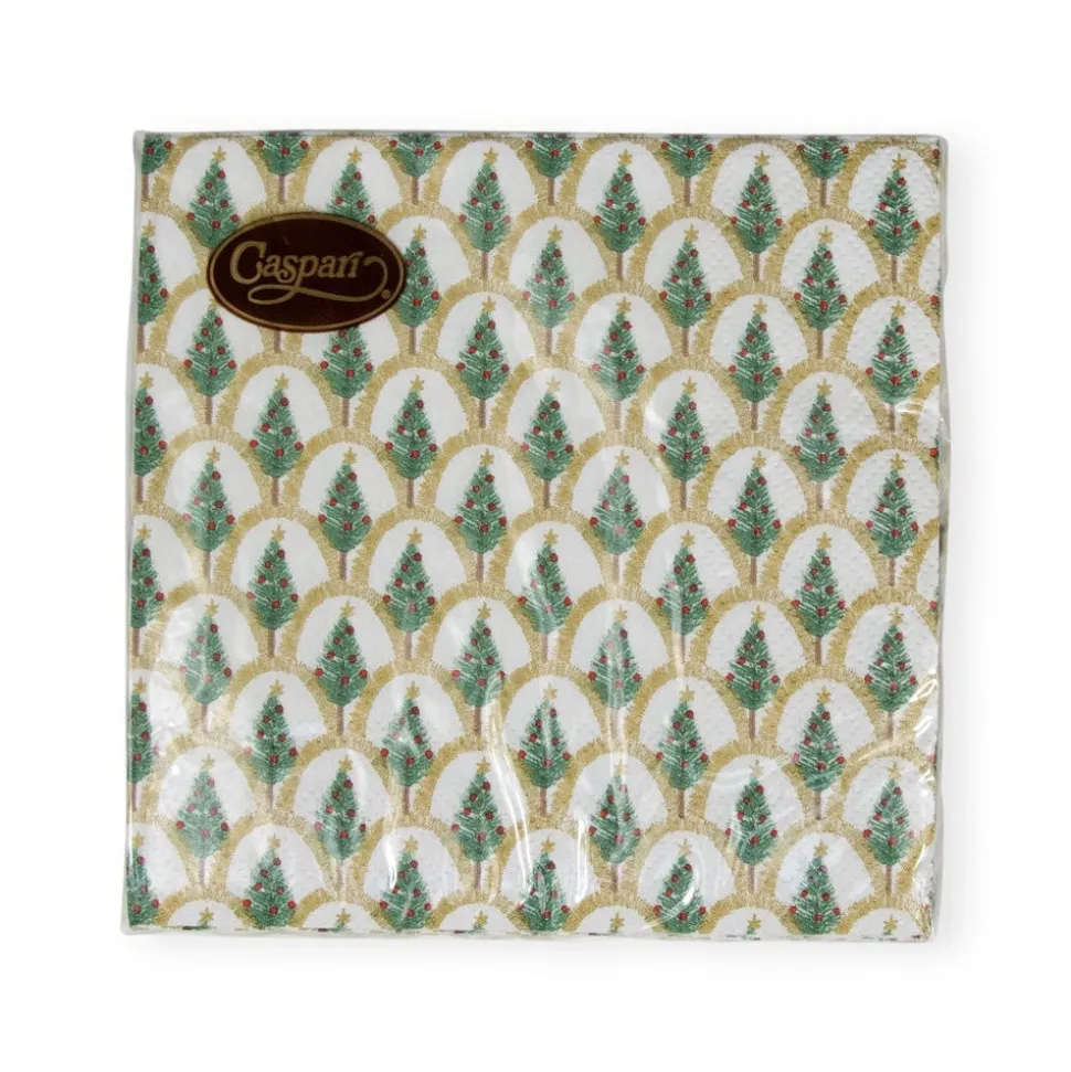 Deco Christmas Gold Cocktail Napkins - 20 Per Package