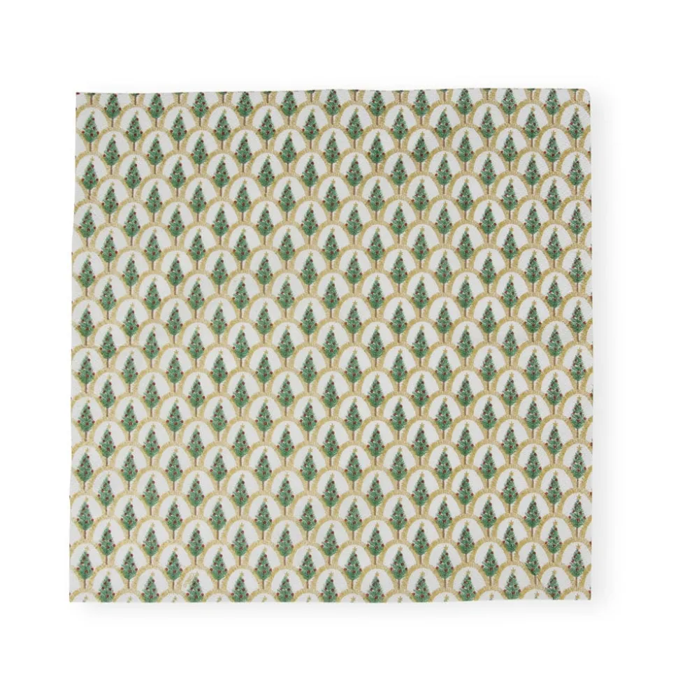 Deco Christmas Gold Cocktail Napkins - 20 Per Package