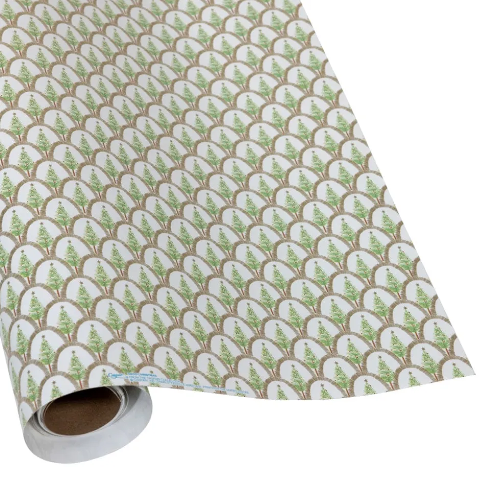 Deco Christmas Gold Gift Wrap - One 30" x 8' Roll