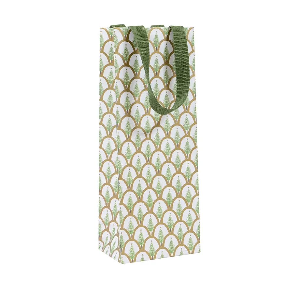 Deco Christmas Gold Wine & Bottle Gift Bag - 1 Each