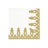 Dessin Passementerie Green Paper Linen Boxed Cocktail Napkins - 30 Per Package