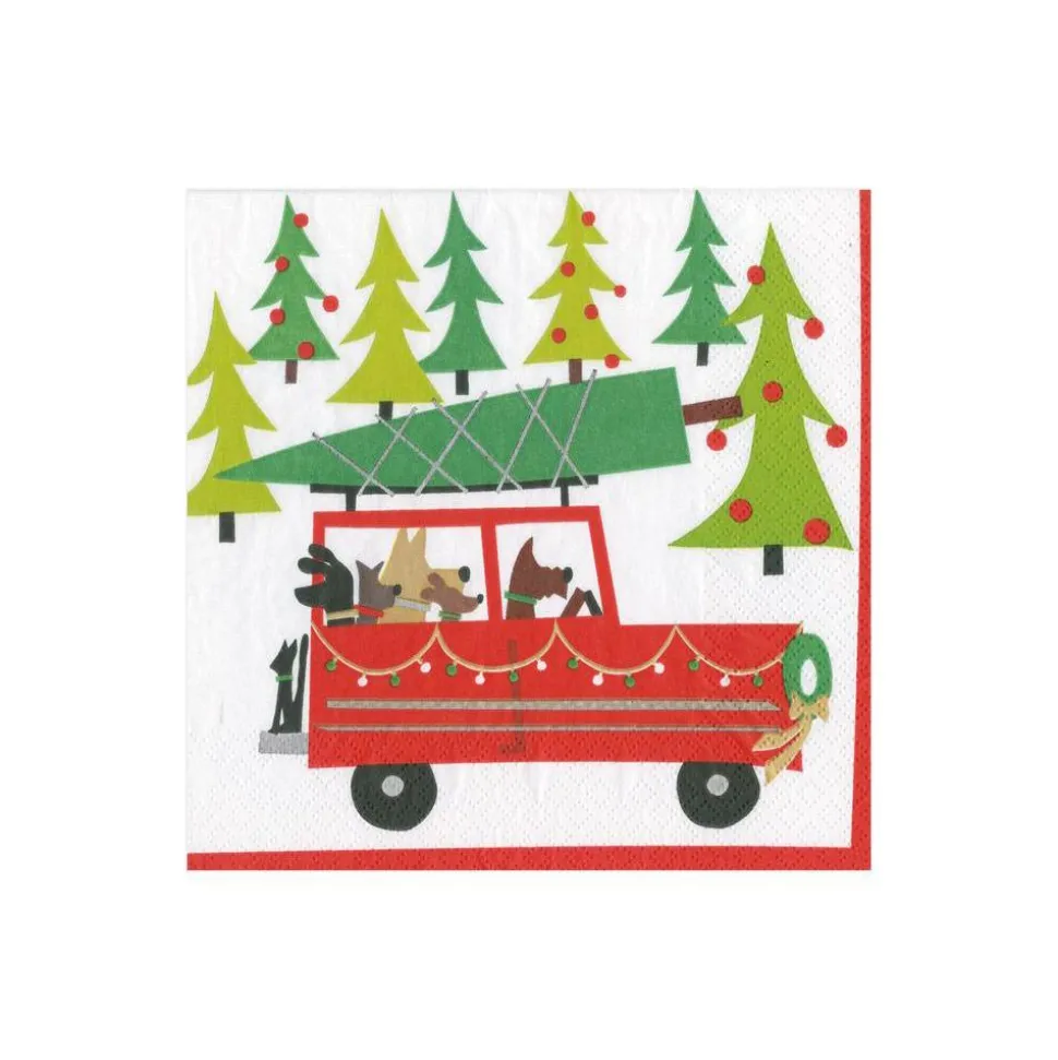 Doggy Tree Adventure Paper Cocktail Napkins - 20 Per Package