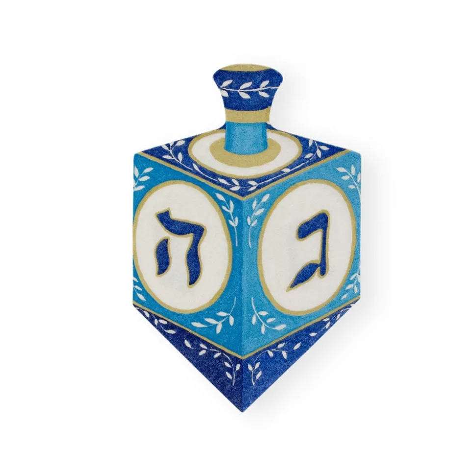 Dreidel Die-Cut Paper Linen Luncheon Napkins - 15 Per Package