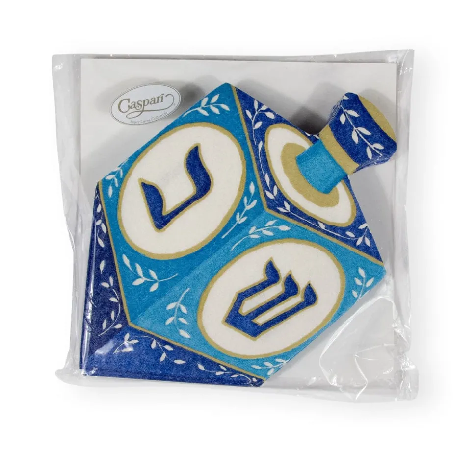 Dreidel Die-Cut Paper Linen Luncheon Napkins - 15 Per Package