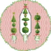 Eloise Red Round Paper Placemats - 12 Per Package