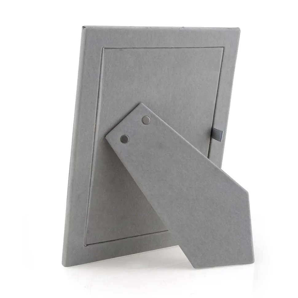 Enamel & Gold 4" x 6" Picture Frame in Stone Grey - 1 Each