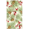 Evergreen and Berries White Guest Towels - includes 15 Guest Towels
