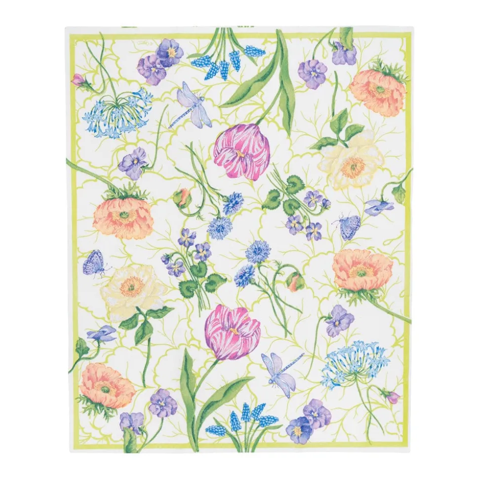 Floral Majolica Guest Towel Napkins - 15 Per Package
