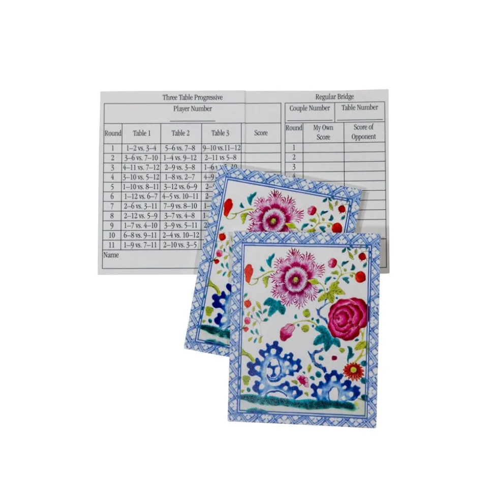 Floral Porcelain Bridge Score Pads - 1 Each