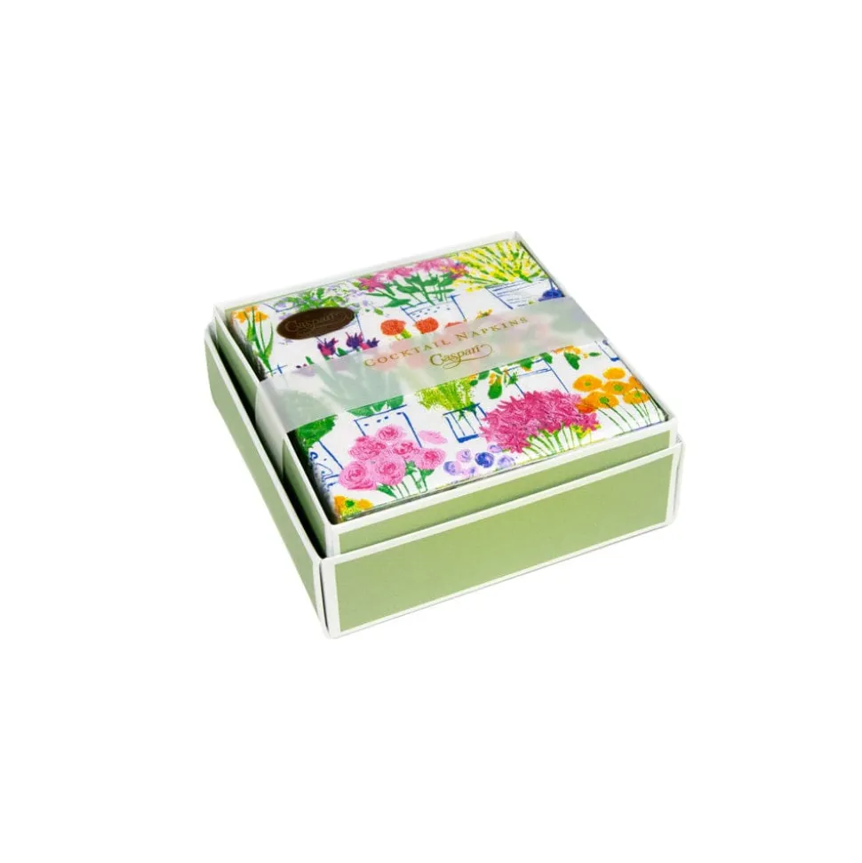 Flower Market Boxed Cocktail Napkins - 40 Per Box