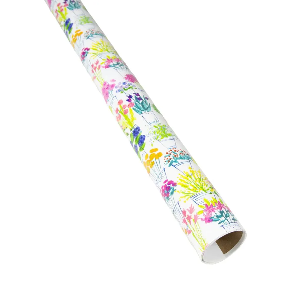 Flower Market Gift Wrap - 1 Continuous Roll of Wrapping Paper