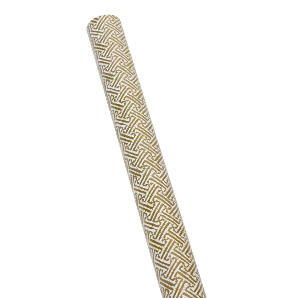 Fretwork Gold Gift Wrap - One 30" x 8' Roll