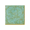 Gilded Majolica Saltwater Boxed Cocktail Napkins - includes 12 Boxed Cocktail Napkins