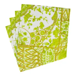 Gilded Porcelain Chartreuse Luncheon Napkins - 20 Per Package