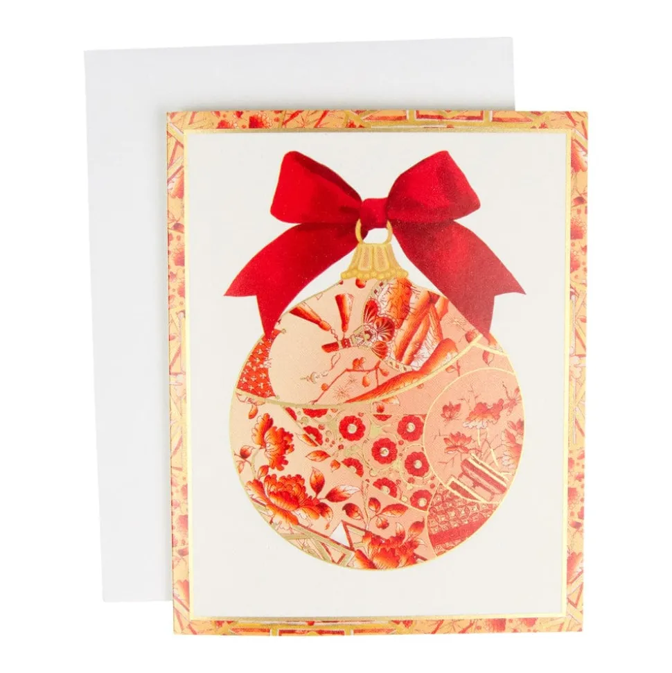 Gilded Porcelain Ornament Petite Boxed Christmas Cards - includes 15 cards & envelopes