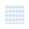 Gingham Paper Cocktail Napkins in Light Blue - 20 Per Package