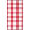 Gingham Paper Guest Towel Napkins in Red - 15 Per Package