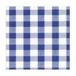 Gingham Paper Luncheon Napkins in Blue - 20 Per Package