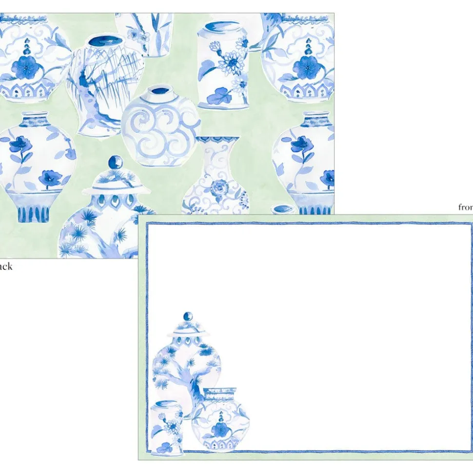 Glazed Porcelain Correspondence Cards - 12 Card & Envelopes
