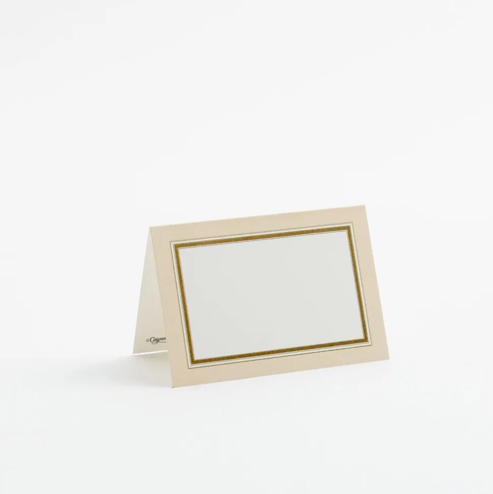 Gold Border Place Cards Package 10 In