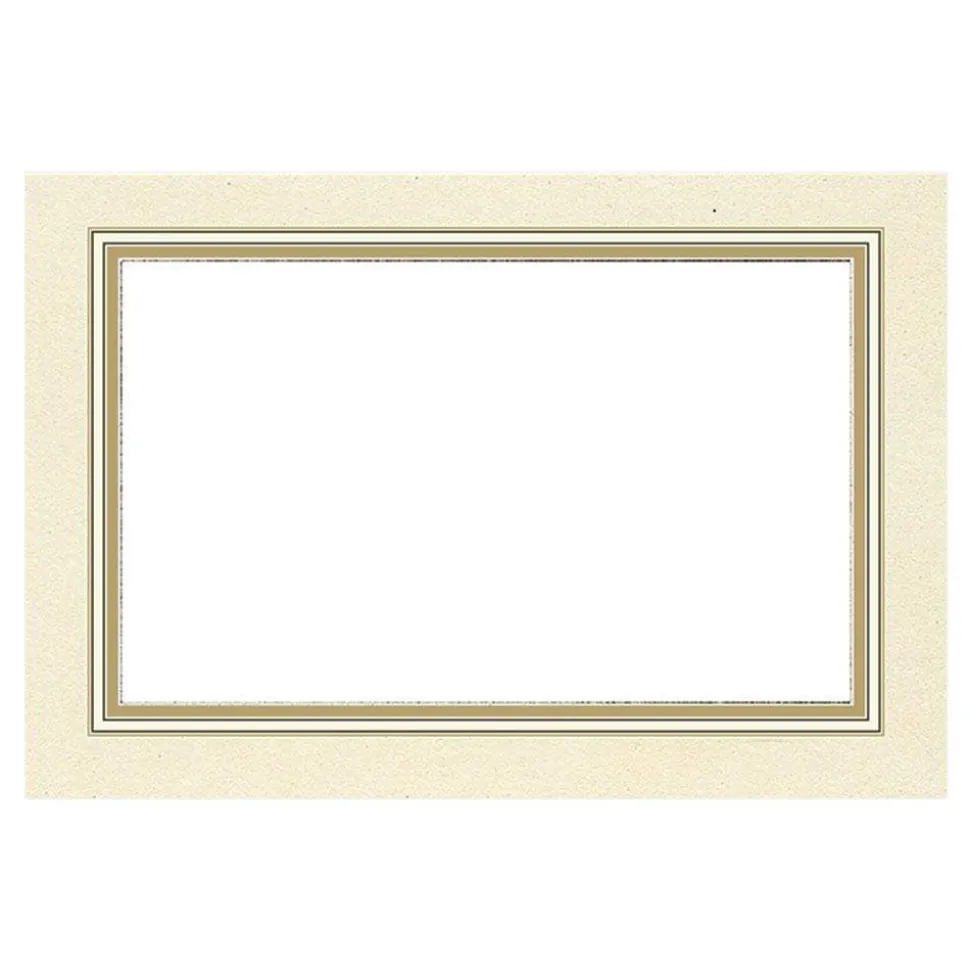 Gold Border Place Cards Package 10 In