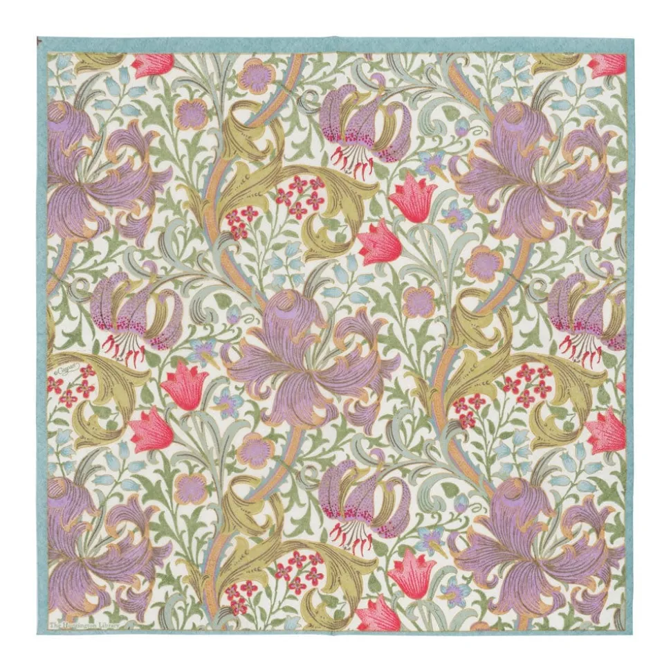 Golden Lily-Ivory Cocktail Napkins - 20 Per Package