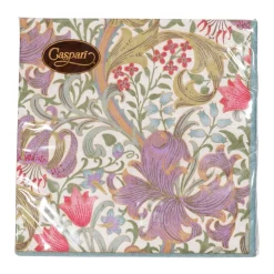 Golden Lily-Ivory Cocktail Napkins - 20 Per Package