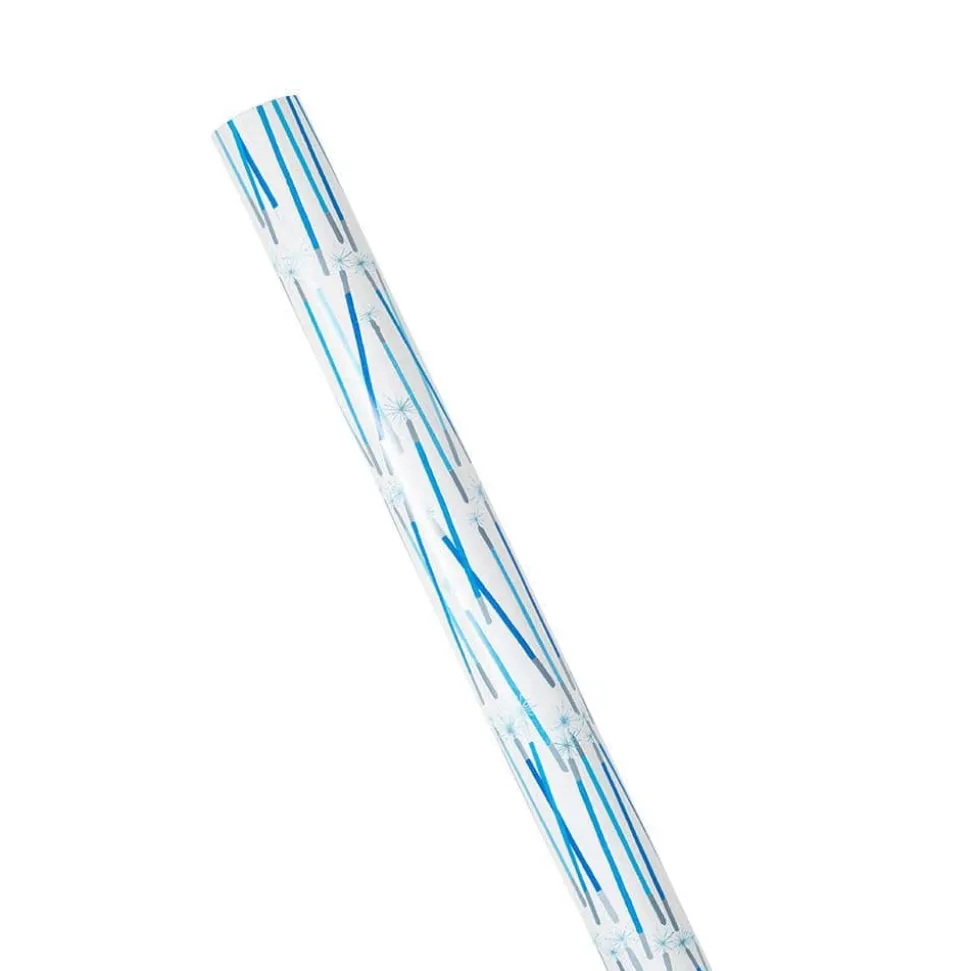 Hanukkah Candles Gift Wrapping Paper in Blue - 30" x 8' Roll
