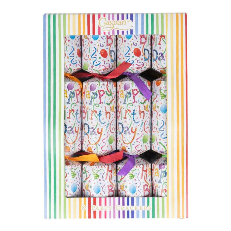 Happy Birthday Party Crackers, 10 Inch - 8 per box