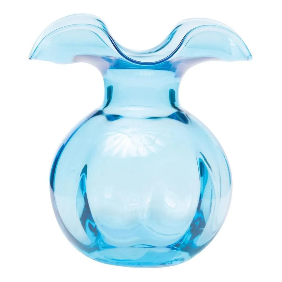 Hibiscus Bud Vase in Aqua - 1 Each