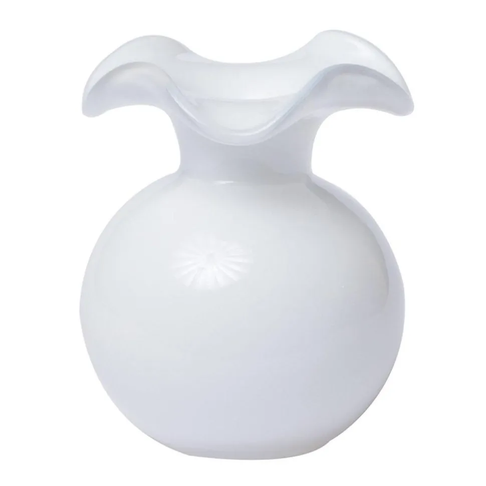 Hibiscus Bud Vase in White - 1 Each