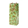 Holly and Mistletoe Wine & Bottle Gift Bag in White - 1 Each