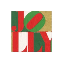 Holly Jolly Paper Cocktail Napkins - 20 Per Package